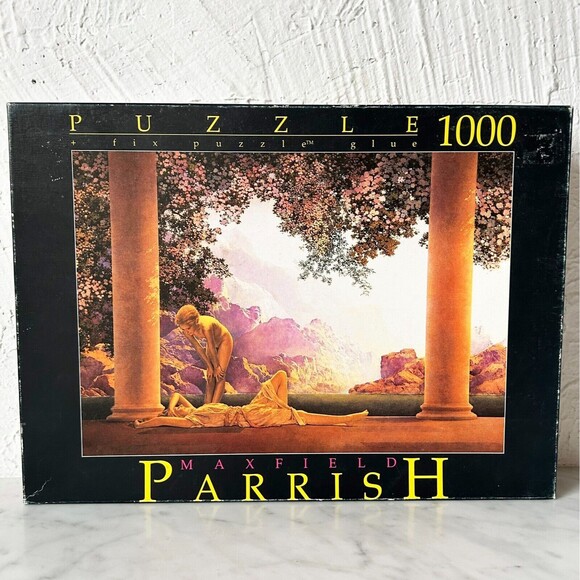 Vintage Maxfield Parrish 1922 Daybreak 1000 Piece Fink Jigsaw Puzzle - Complete - Picture 2 of 7